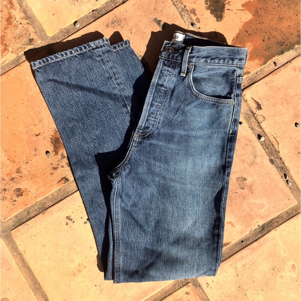 Agolde 90s pinch waist straight jean in Portrait